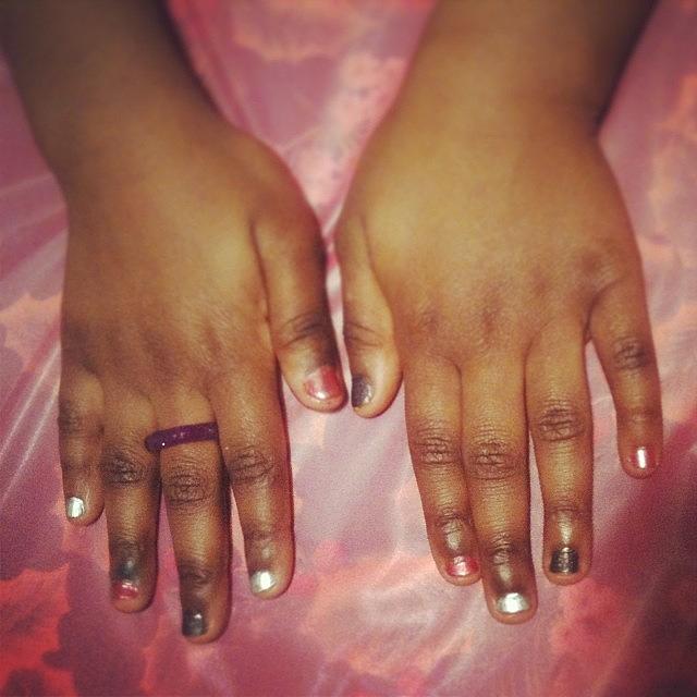 Nail Photograph - I Painted My Little Cousin, Sydneys by Dania Swails