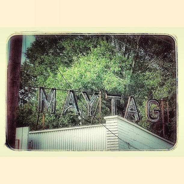 Love Photograph - I Pass This Old Maytag Sign Often And by Deana Graham