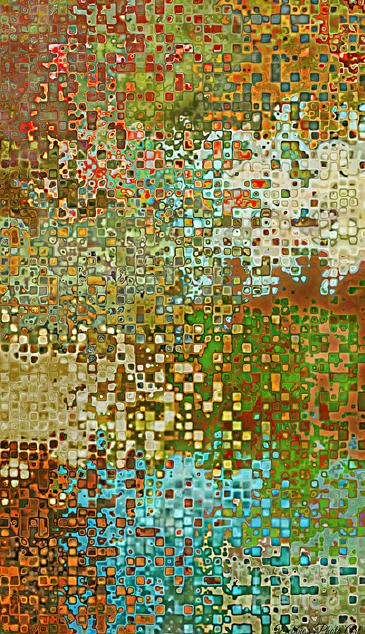 I Phone case/wall art - colorful block Digital Art by Debbie Portwood