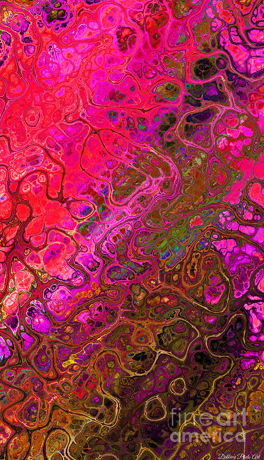 I Phone Case / Wall Art- Fractal hot pink Digital Art by Debbie Portwood