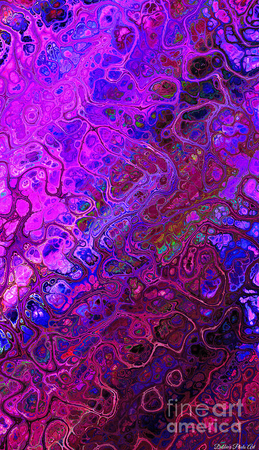 I Phone Case / Wall Art - Fractal Purple Digital Art by Debbie Portwood