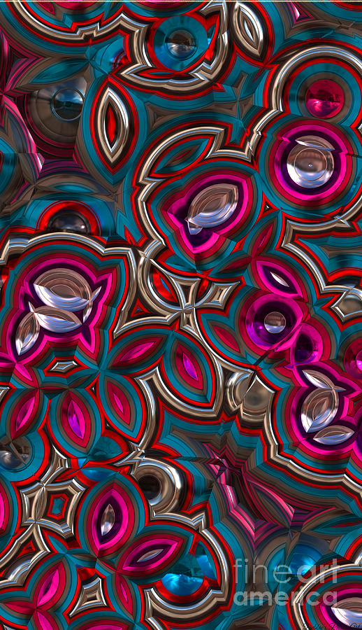 I phone case / wall art - Metallic abstract Digital Art by Debbie Portwood