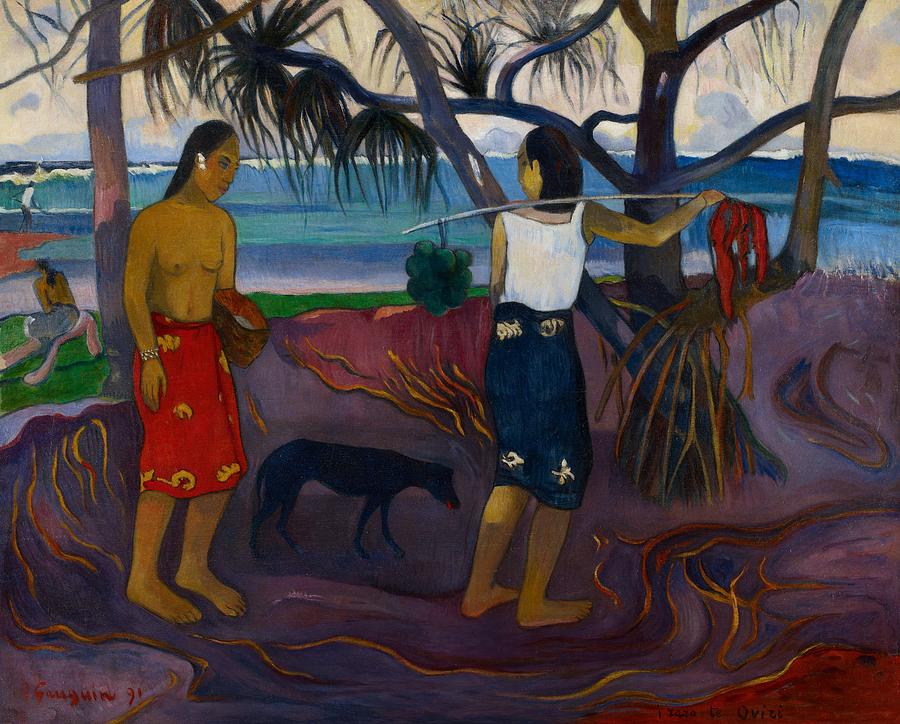 Tree Painting - I Raro Te by Paul Gauguin