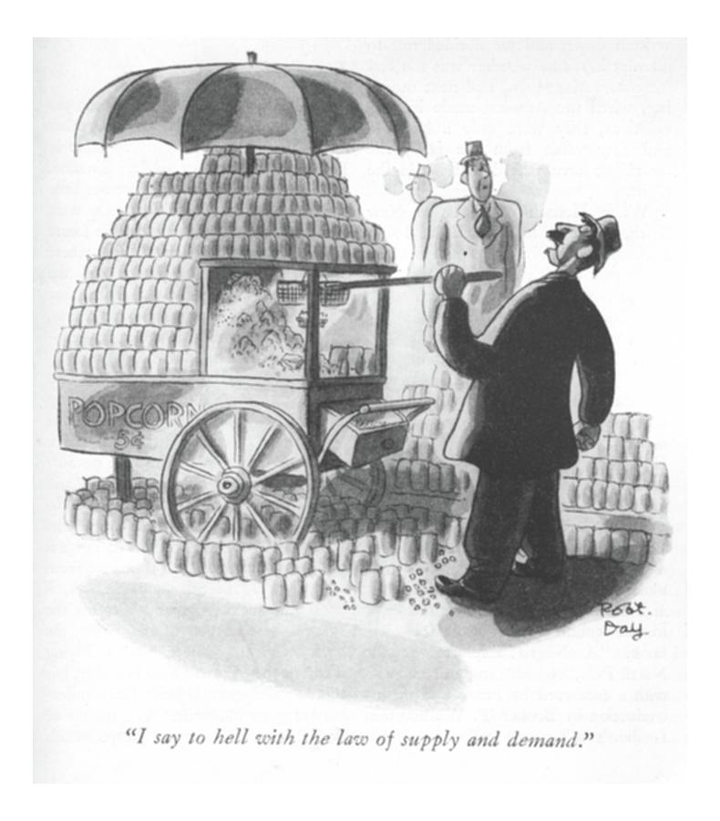 The Law Of Supply And Demand Drawing by Robert J Day