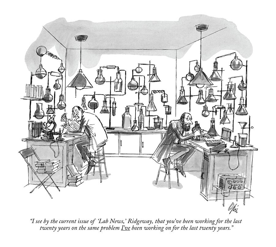 I See By The Current Issue Of lab News Drawing by Everett Opie