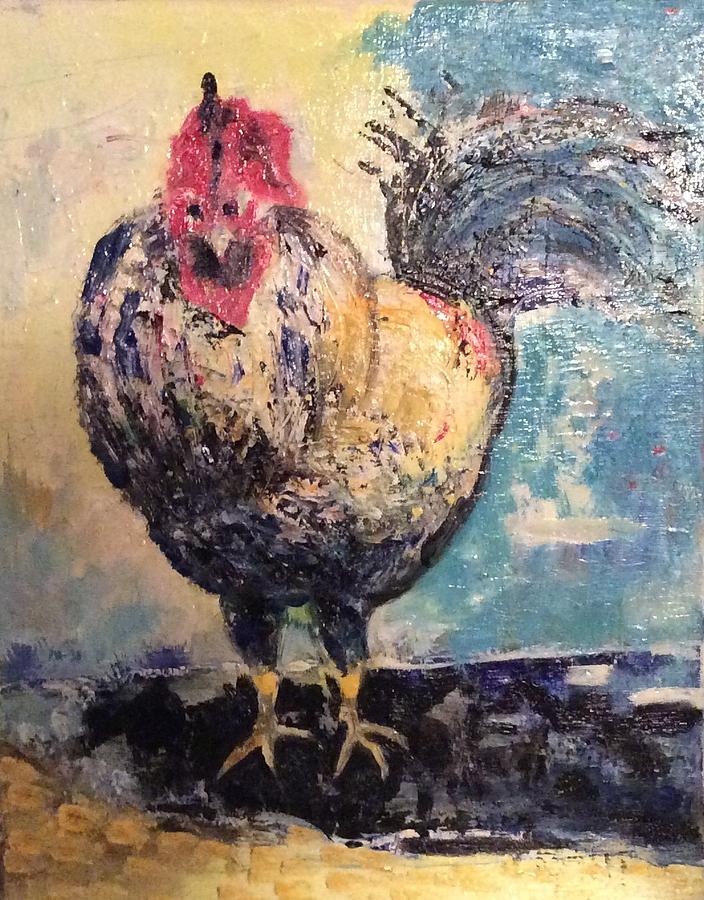 Chicken Painting - I See You by Adair Robinson