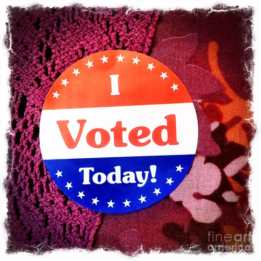 I Voted Today Photograph by Diane Macdonald
