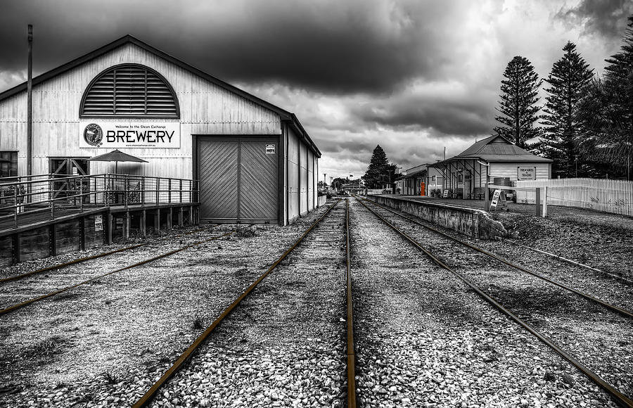 Railway Photograph - I walk the line by Wayne Sherriff