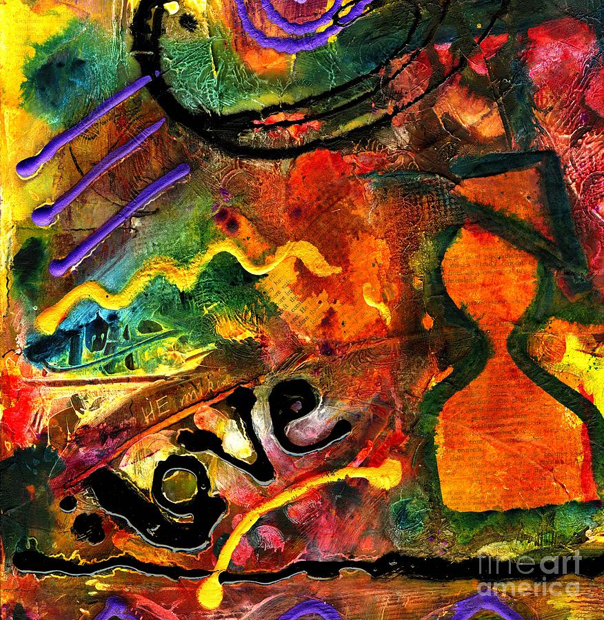 Abstract Mixed Media - I Wanna Go Home Now by Angela L Walker