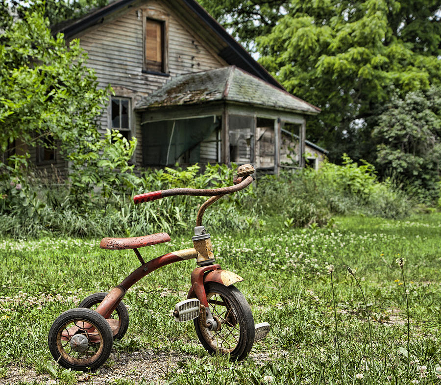 Tricycle Photograph - I want to ride it where I like by John Crothers