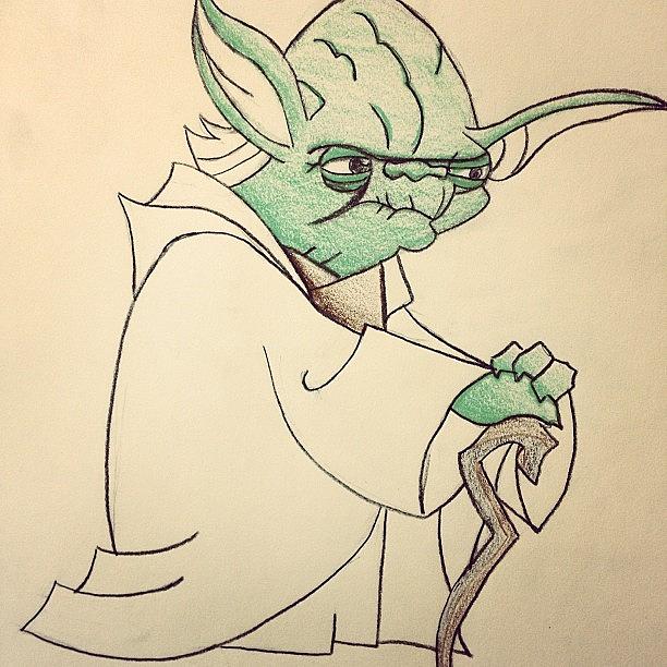 Yoda Photograph - I Was Bored And Decided To Sketch by Alisha B