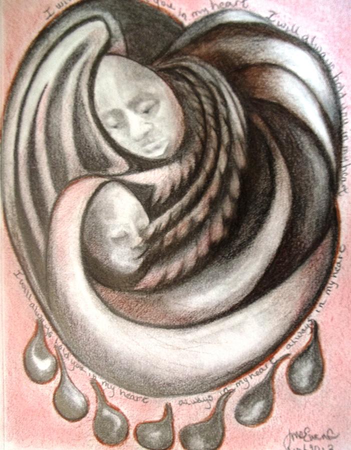 Sketches Drawing - I Will Always Hold You In My Heart by Joyce McEwen Crawford Sketches Drawing - I Will Always Hold You In My Heart by Joyce McEwen Crawford