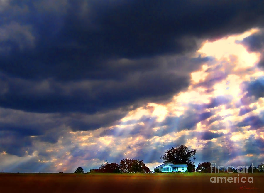 Sunrays Photograph - I Will Praise You Through This Storm by Pat Davidson