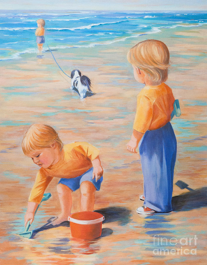 Sea Painting - I Wish There Were Three of Me by Judy Neebel