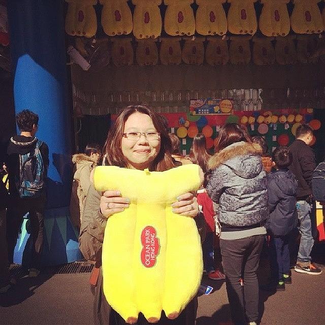 Hongkong Photograph - I Won A Banana! By Popping Balloon With by Sharon Chia