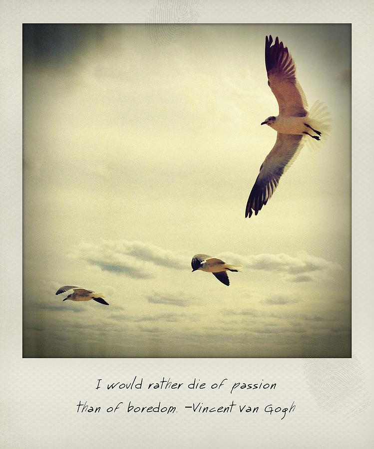 I Would Rather Die Of Passion Than Of Boredom - Vincent Van Gogh Polaroid Photograph by Bradley R Youngberg