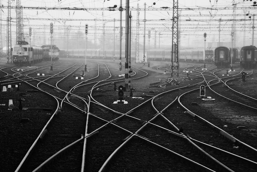 Black And White Photograph - I'm A November Passenger by Nicoleta Gabor