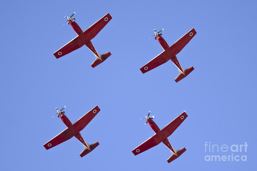 IAF Flight Academy aerobatics team 4 Photograph by Nir Ben-Yosef