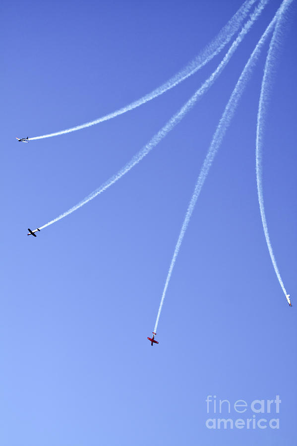 Airplane Photograph - IAF Flight Academy aerobatics team 5 by Nir Ben-Yosef