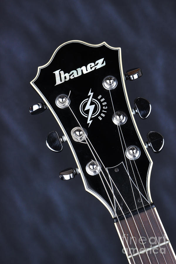 Music Photograph - Ibanez Artcore Headstock - 9270 by Gary Gingrich Galleries