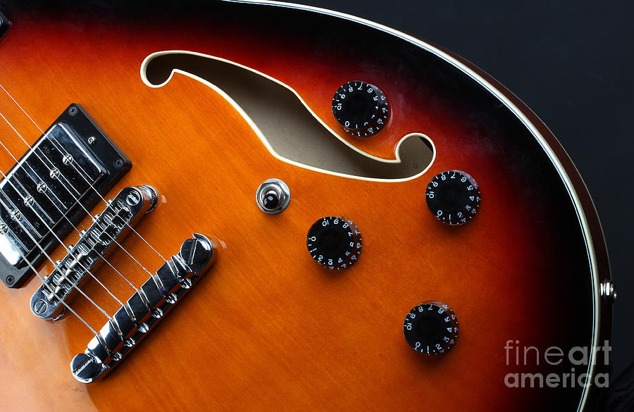 Music Photograph - Ibanez Hollow Body - 9295 by Gary Gingrich Galleries