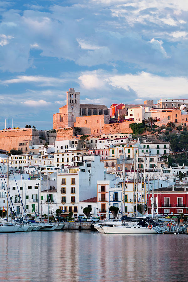 Ibiza Town At Sunrise Photograph by Jorg Greuel