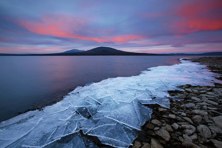 Winter Photograph - Ice & Fire by Vadim Balakin