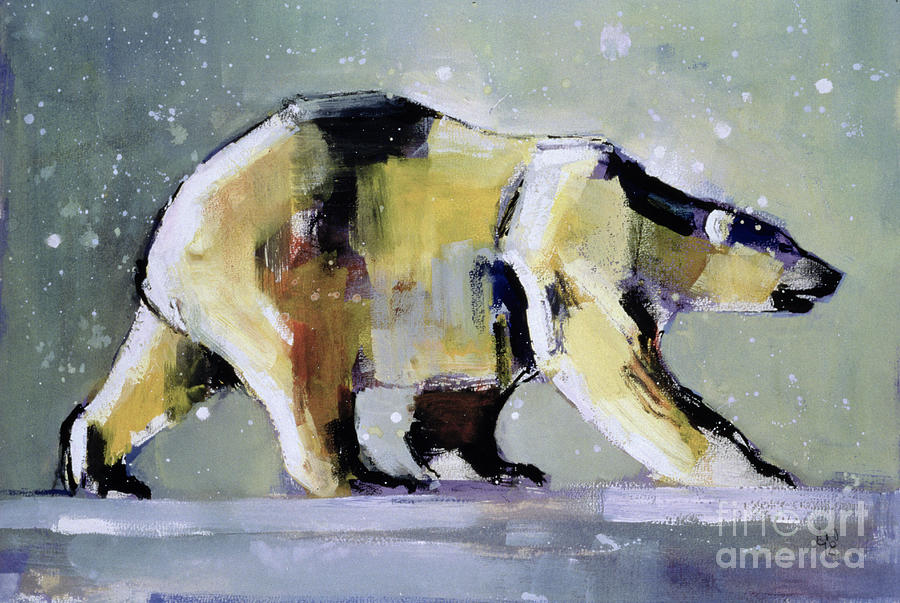 Bear Painting - Ice Bear by Mark Adlington