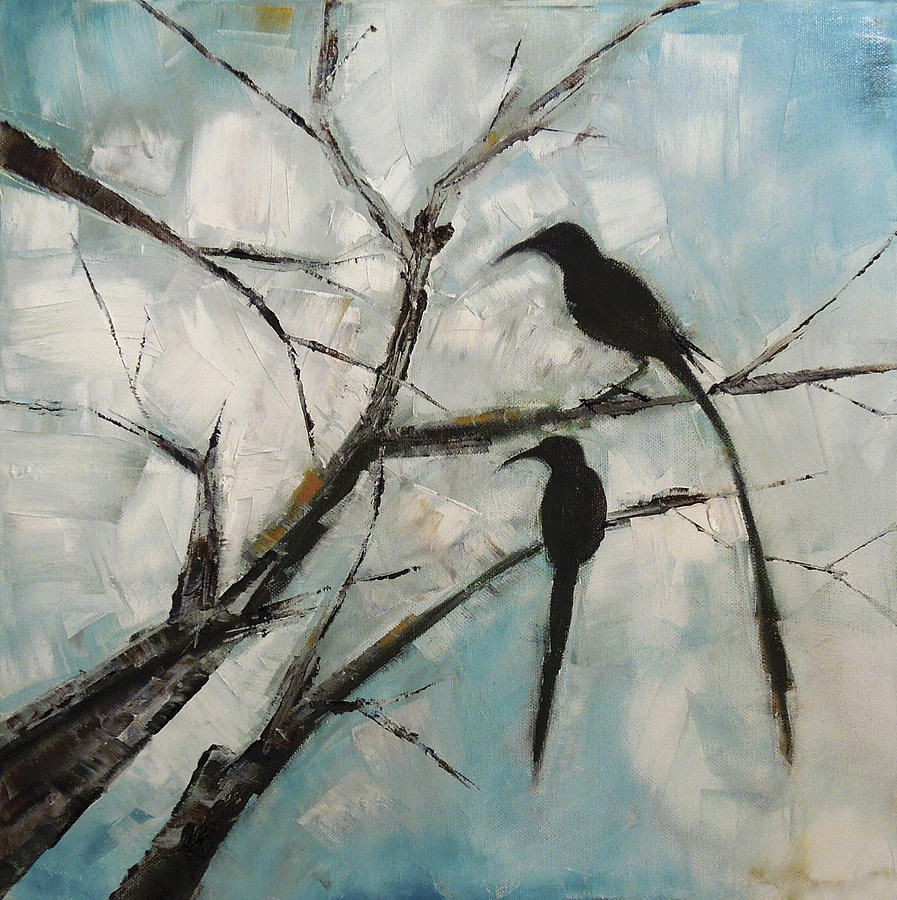 Ice Birds Painting by Katherine Smit