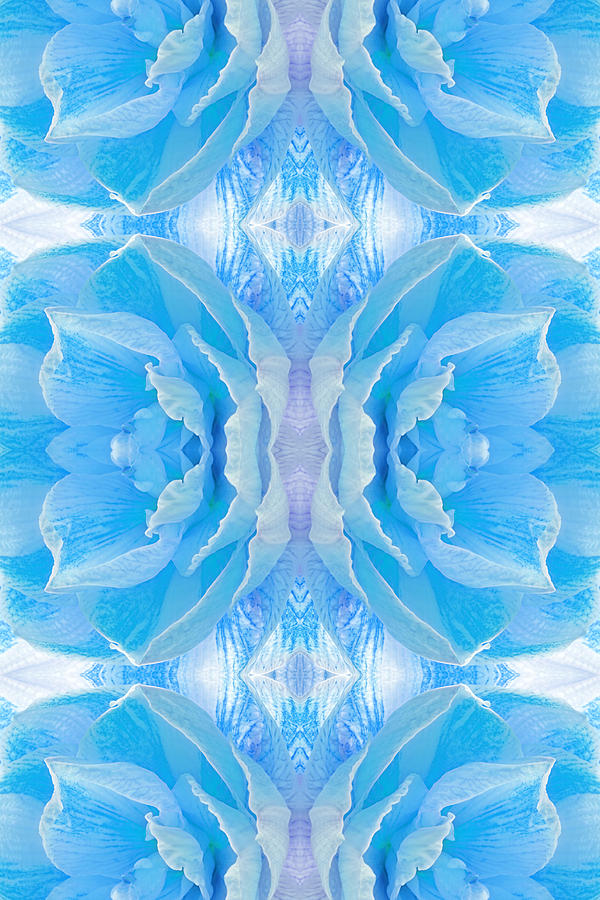 Ice Blue Mosaic - Vertical Photograph by Gill Billington