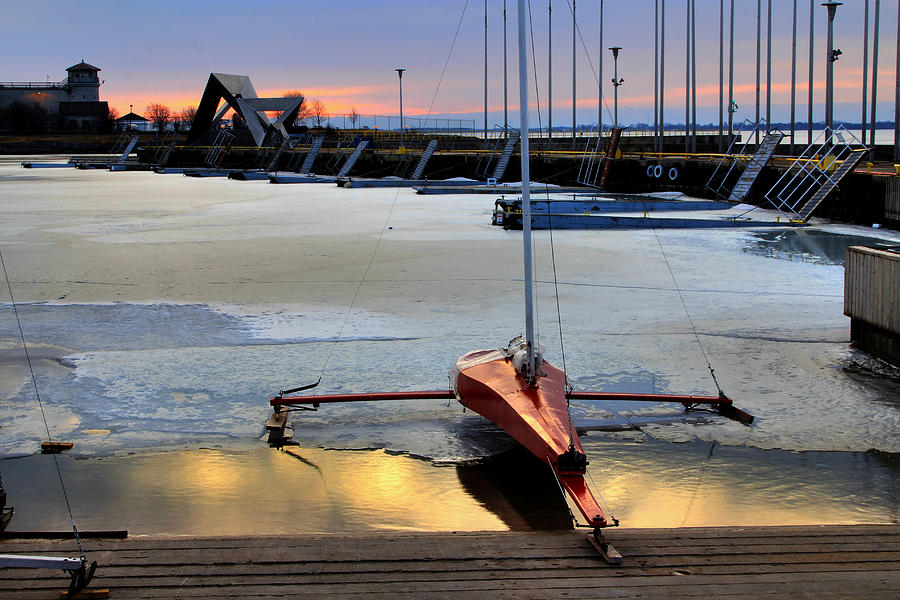 Ice Boat at Olympic Harbour Photograph by Jim Vance