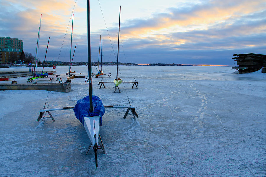 Ice Boats at KYC Photograph by Jim Vance