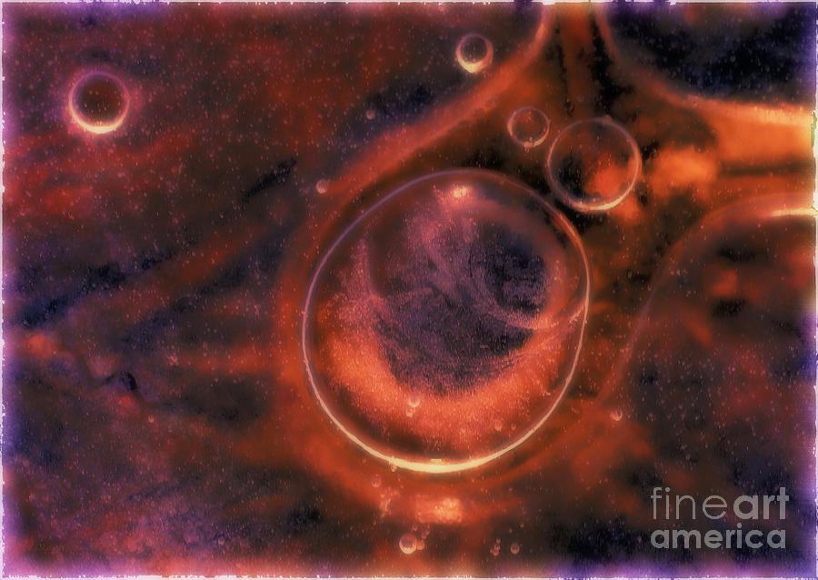 Nature Photograph - Ice Bubble Abstract by Clare VanderVeen