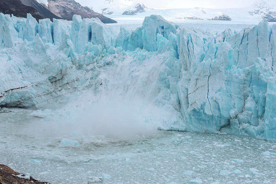 Breaking Away Photograph - Ice Calving From A Glacier by Dr P. Marazzi/science Photo Library