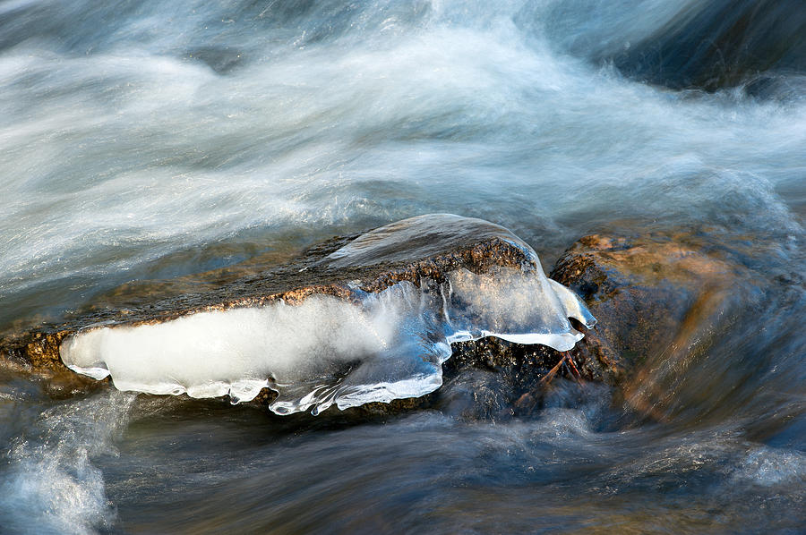 Ice capped rock Photograph by Rob MacArthur