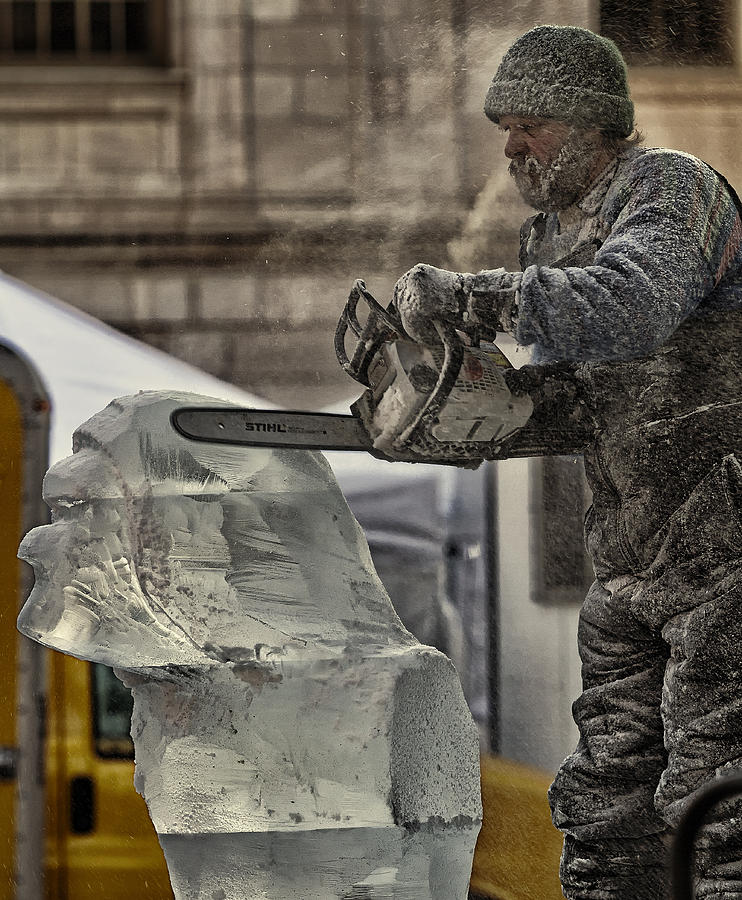 Ice Carving Photograph by Linda Tiepelman
