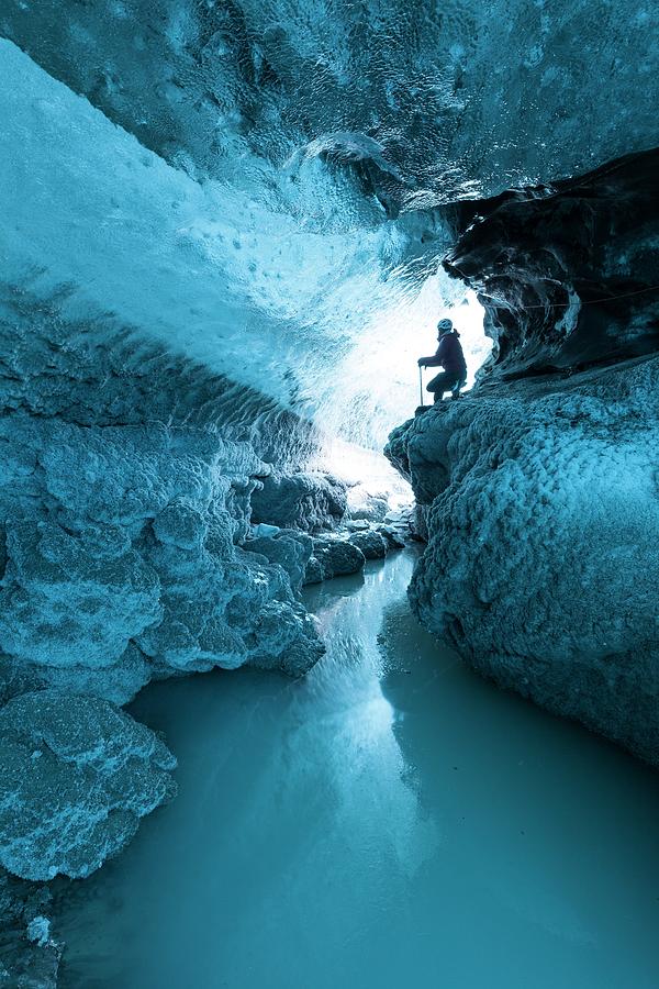 Ice Cave And Subglacial Pond Photograph by Dr Juerg Alean