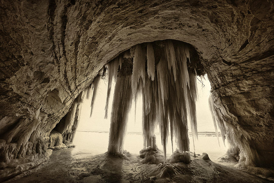 Ice Cave in Infrared Photograph by Steve White
