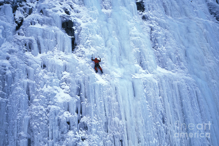 Ice Climbing Photograph by Mark Newman