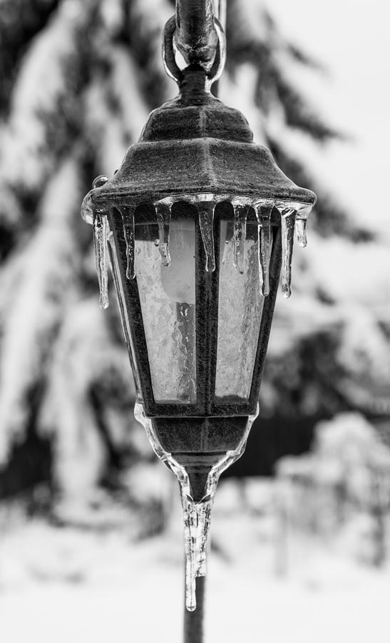 Ice Covered Lantern Photograph by Photographic Arts And Design Studio