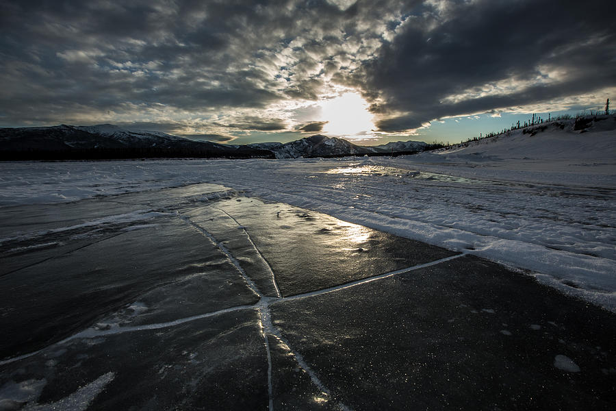 Ice Cracks Photograph by Chris Multop