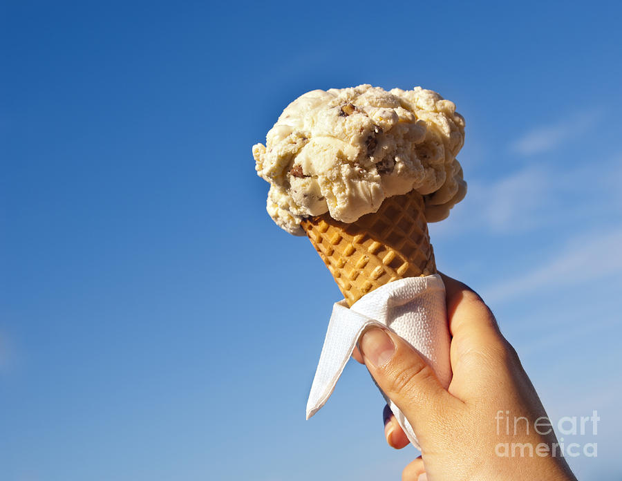 Ice Cream Photograph - Ice Cream Cone by THP Creative