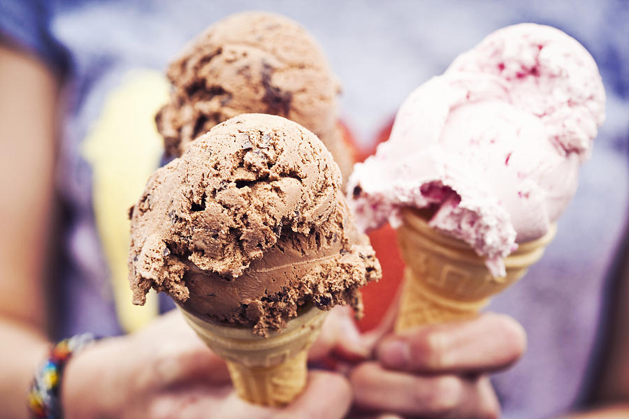 Ice cream cones Photograph by Sally Anscombe