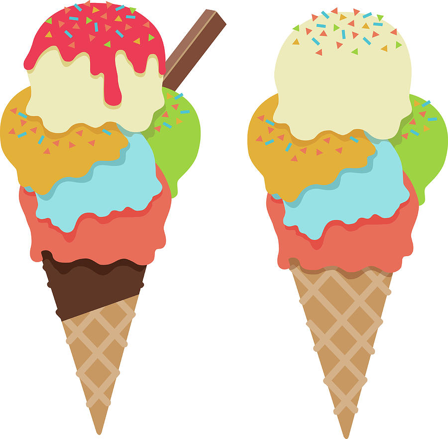 Ice Cream Cones With Sprinkles And Digital Art by Stevegraham