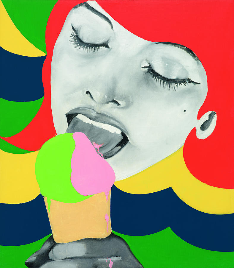 Adults Painting - Ice Cream by Evelyne Axell