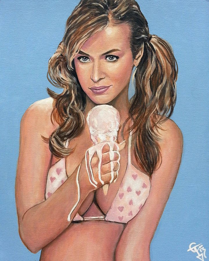 Ice Cream Girl Painting by Tom Carlton