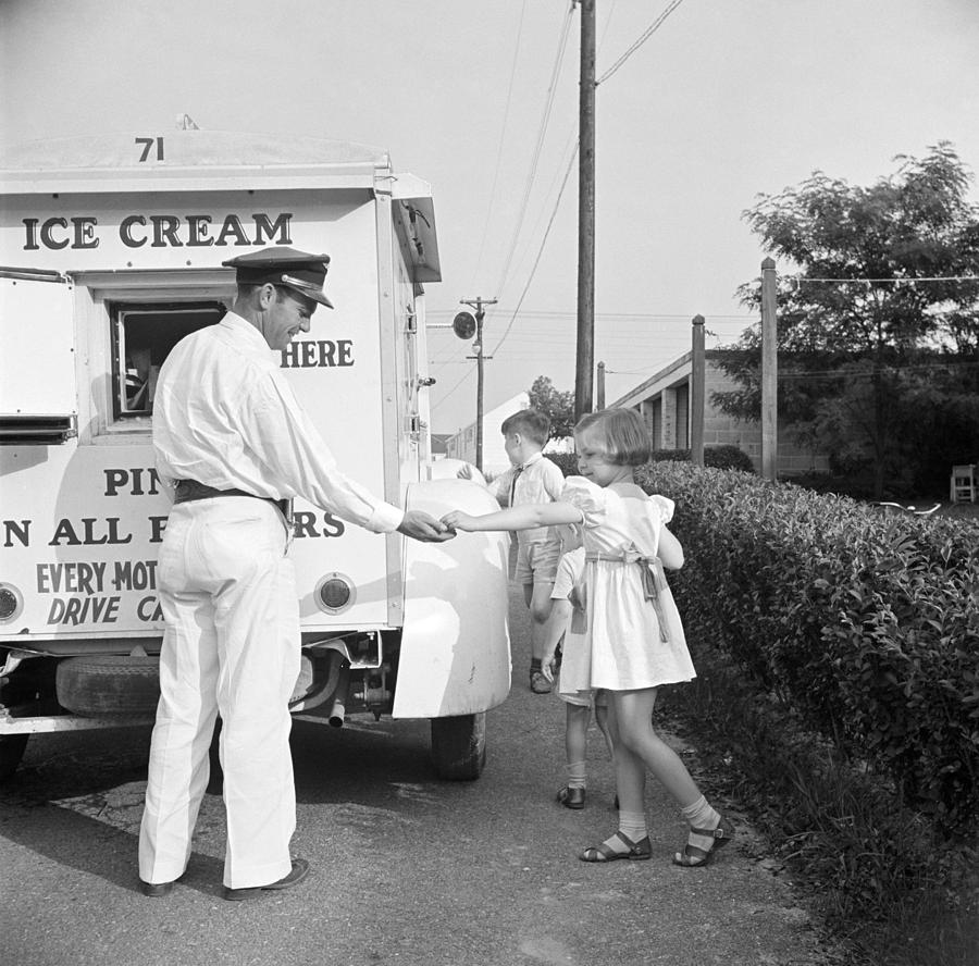 Ice Cream Man, 1942 Photograph by Granger