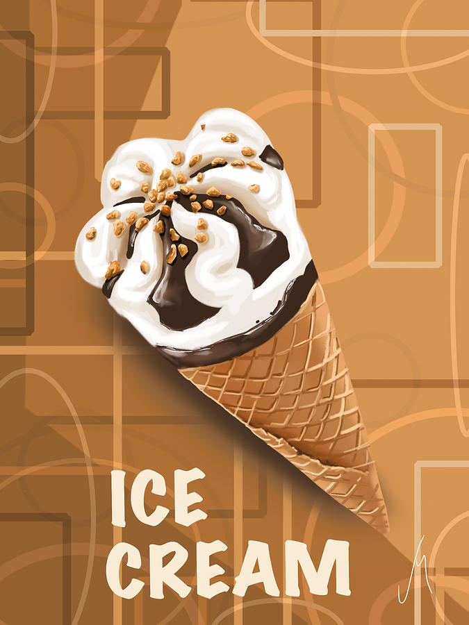 Ice Cream Digital Art - Ice cream by Veronica Minozzi