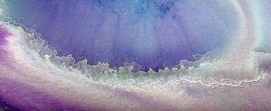 Ice Crest -  Violet Abstract Macro Photography Fluid Art by kredart Photograph by Serg Wiaderny