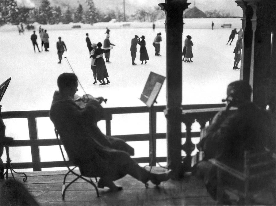 Ice Dancing In Switzerland Photograph by Underwood Archives